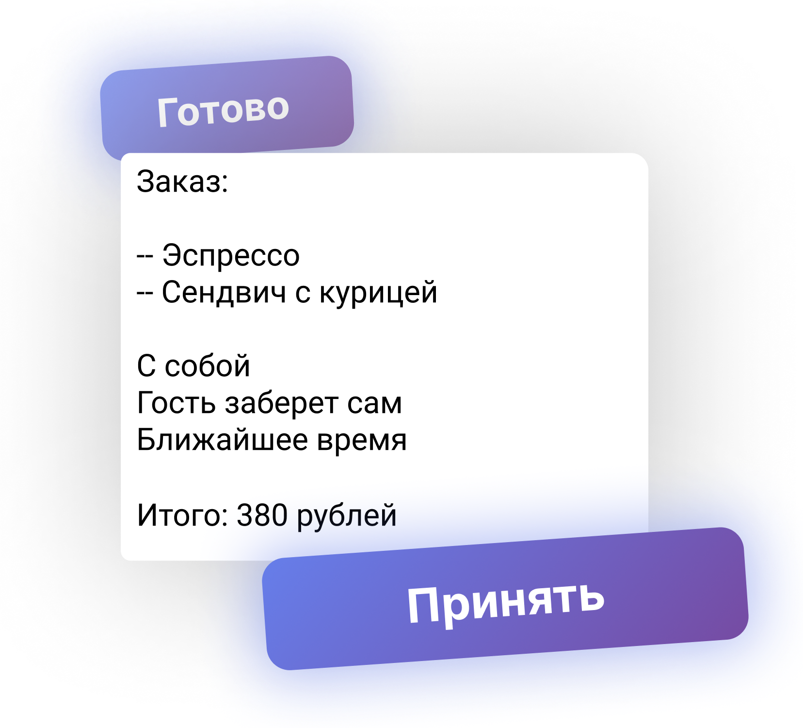 Заказы прямо в боте